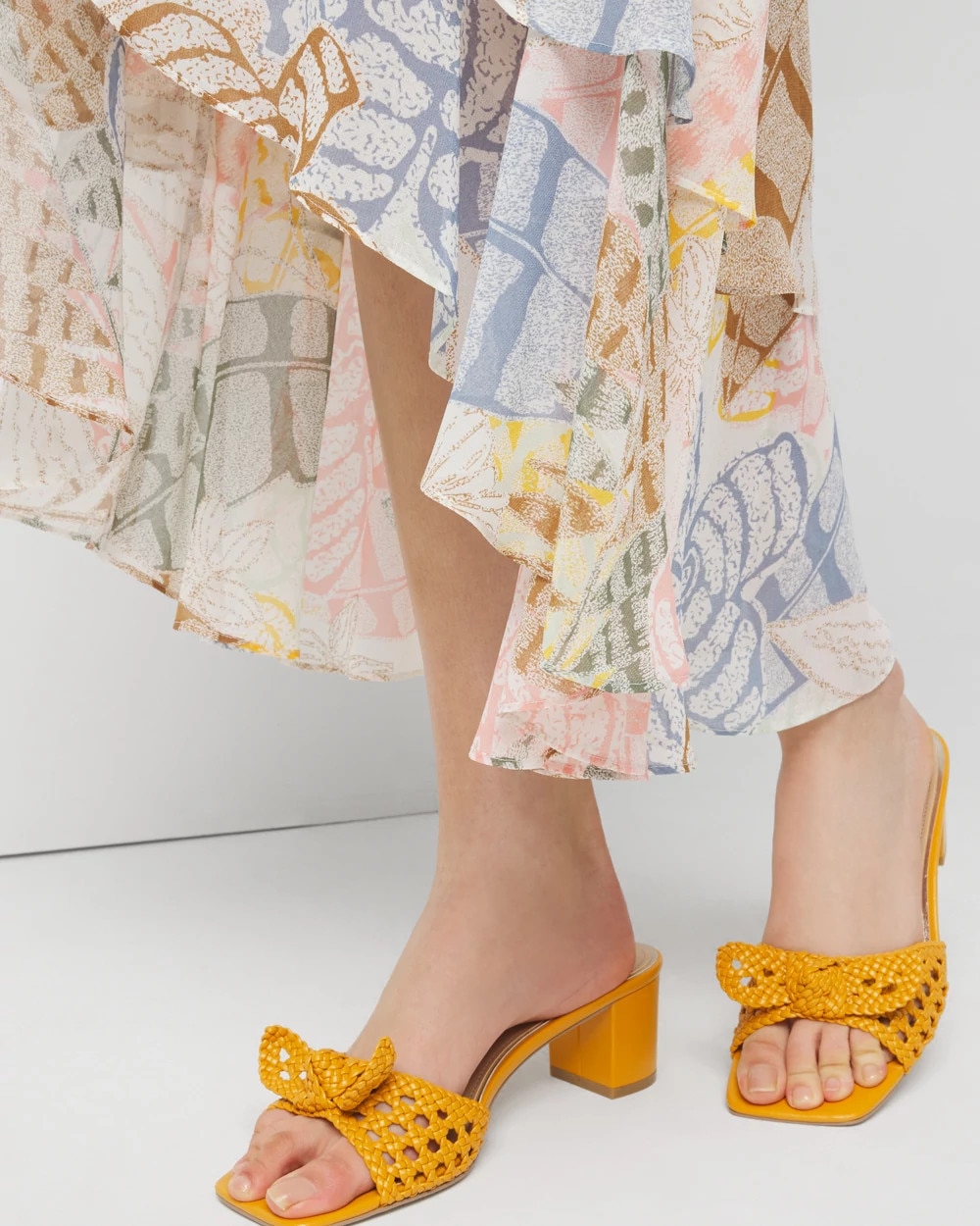 Braided Block Heel Sandal | White House Black Market